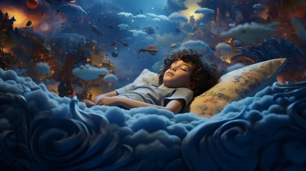 child sleeping and dreaming