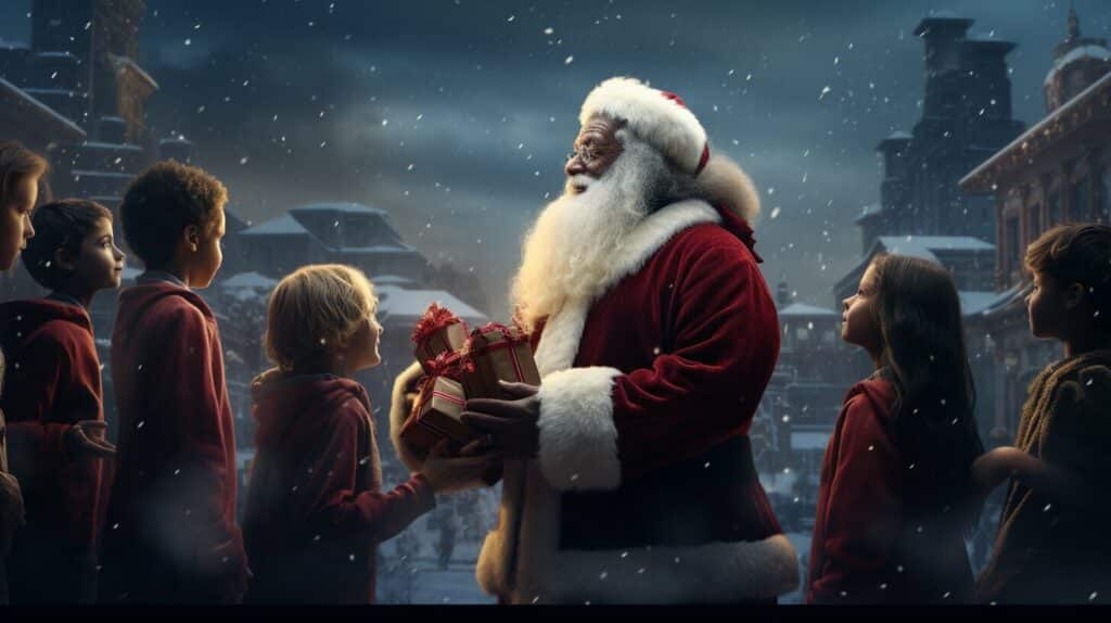 explaining Santa Claus gift distribution