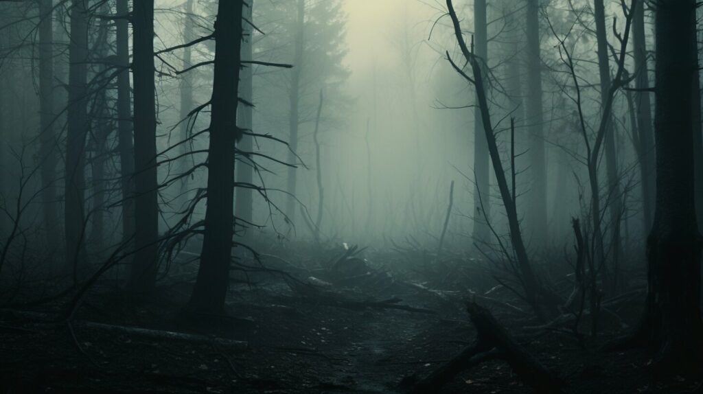 Fog in a forest