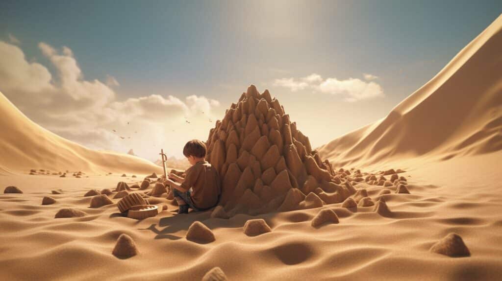visualizing a billion with sand
